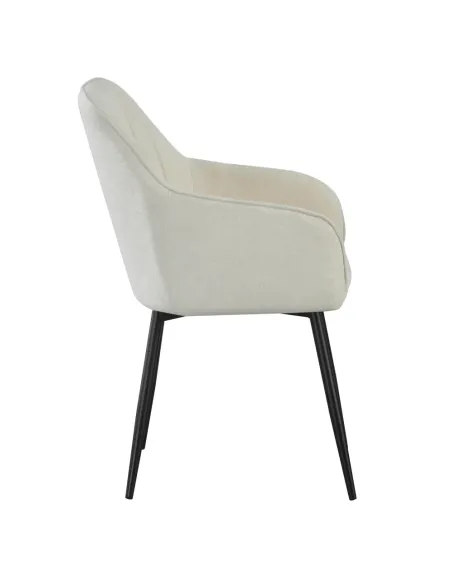 Fotoliu VAJRO pentru living/dormitor, 57.5x61.5x85 cm, Țesătură Bouclé și metal | MobilaOK