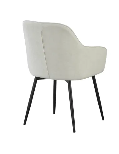 Fotoliu VAJRO pentru living/dormitor, 57.5x61.5x85 cm, Țesătură Bouclé și metal | MobilaOK