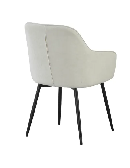 Fotoliu VAJRO pentru living/dormitor, 57.5x61.5x85 cm, Țesătură Bouclé și metal | MobilaOK