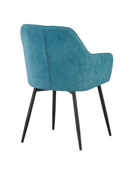 Fotoliu KONDELA, living/birou, 57.5x61.5x85 cm, textil Bouclé și metal | MobilaOK