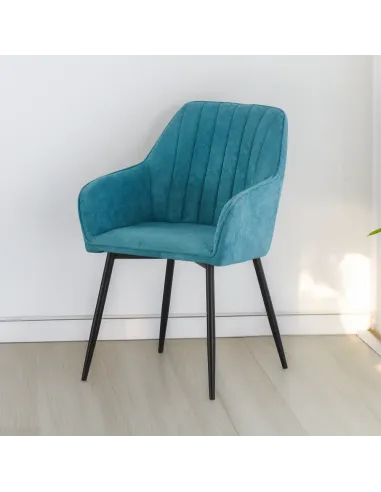 Fotoliu KONDELA, living/birou, 57.5x61.5x85 cm, textil Bouclé și metal | MobilaOK