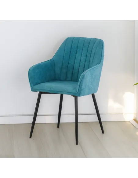 Fotoliu KONDELA, living/birou, 57.5x61.5x85 cm, textil Bouclé și metal | MobilaOK