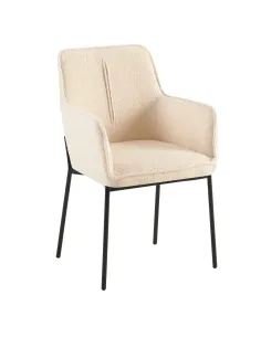 Scaun REMOND, living/birou, 55x60x90 cm, Tesătură Bouclé / Metal | MobilaOK
