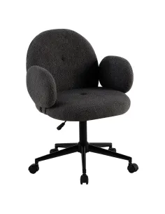 Scaun de birou TURIO, birou, 66x62x84-95 cm, Bouclé și metal | MobilaOK