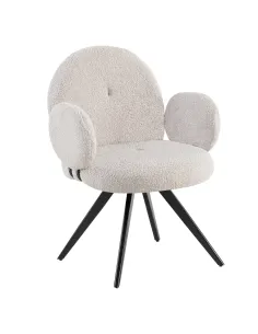 Scaun pivotant VASALA, birou, 64.5x62x86 cm, tesatura si metal | MobilaOK