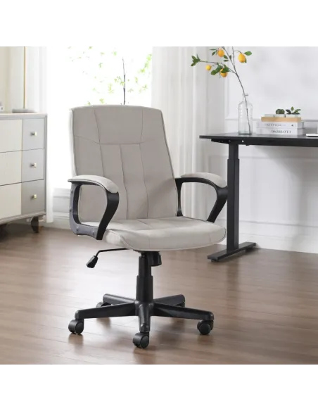 Scaun de birou, LANDIS, birou, 61x68x95-105 cm, ţesătură/plastic | MobilaOK