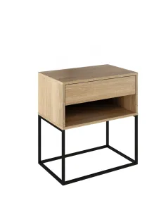 Noptieră KONDELA ARTI TYP 2, dormitor, 60x38.4x65 cm, PAL melaminat și metal | MobilaOK 2