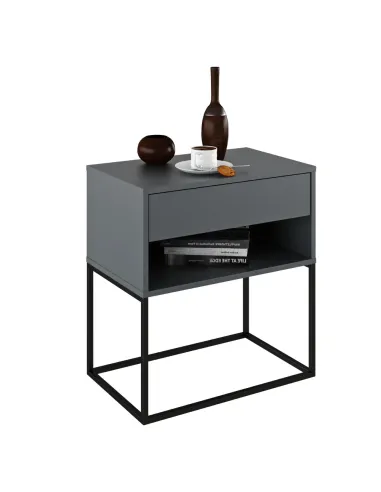 Noptieră ARTI TYP 2, dormitor, 60x38.4x65 cm, PAL melaminat/metal | MobilaOK