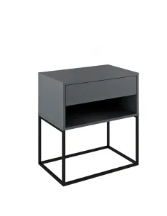 Noptieră ARTI TYP 2, dormitor, 60x38.4x65 cm, PAL melaminat/metal | MobilaOK 2