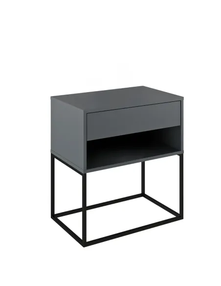 Noptieră ARTI TYP 2, dormitor, 60x38.4x65 cm, PAL melaminat/metal | MobilaOK