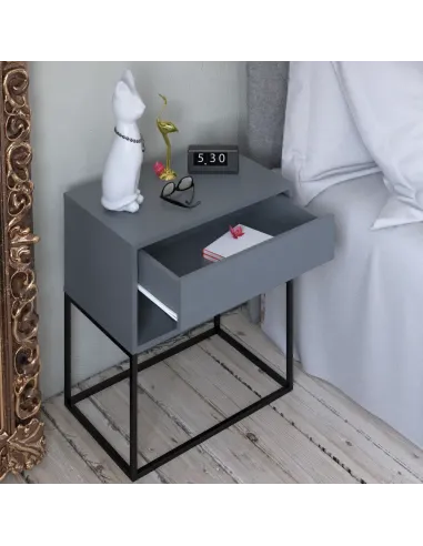 Noptieră ARTI TYP 2, dormitor, 60x38.4x65 cm, PAL melaminat/metal | MobilaOK