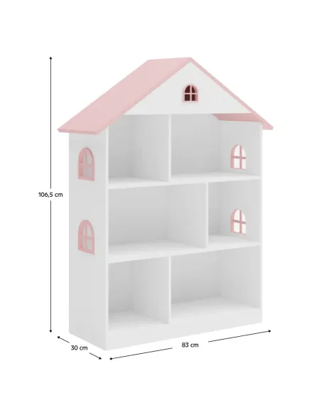 Bibliotecă pentru copii MAISON TYP 1, cameră copii, 83x30x106.5 cm, MDF | MobilaOK