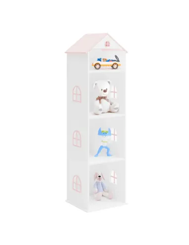 Bibliotecă KONDELA pentru copii, cameră copii, 42x35x140 cm, MDF | MobilaOK