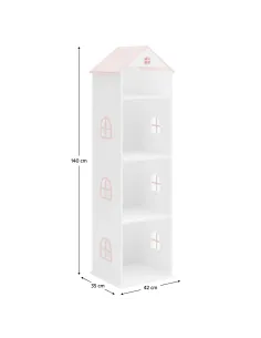 Bibliotecă KONDELA pentru copii, cameră copii, 42x35x140 cm, MDF | MobilaOK 2