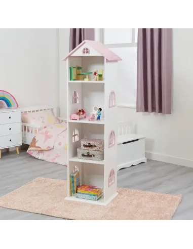 Bibliotecă KONDELA pentru copii, cameră copii, 42x35x140 cm, MDF | MobilaOK
