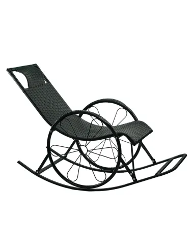 Scaun Balansoar ROKIN, terasă/balcon, 149x51.5x90 cm, ratan tehnic/metal | MobilaOK