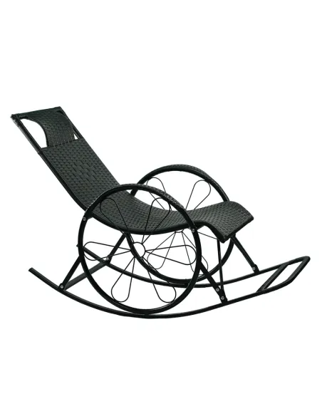 Scaun Balansoar ROKIN, terasă/balcon, 149x51.5x90 cm, ratan tehnic/metal | MobilaOK