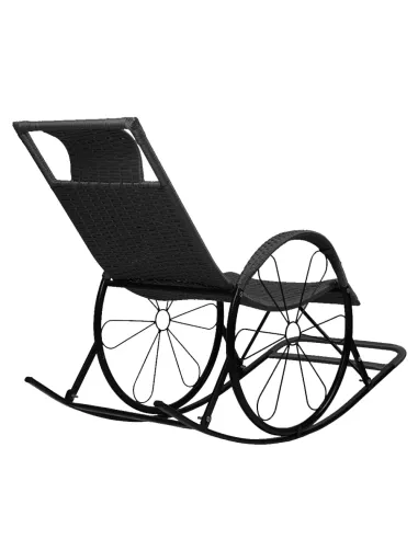 Scaun Balansoar ROKIN, terasă/balcon, 149x51.5x90 cm, ratan tehnic/metal | MobilaOK