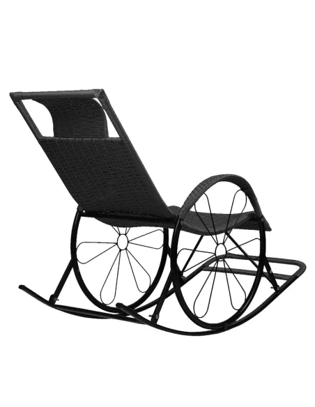 Scaun Balansoar ROKIN, terasă/balcon, 149x51.5x90 cm, ratan tehnic/metal | MobilaOK