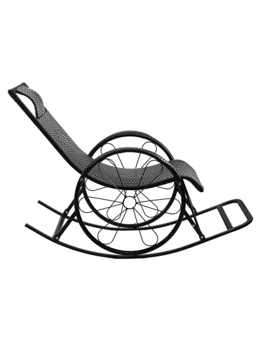 Scaun Balansoar ROKIN, terasă/balcon, 149x51.5x90 cm, ratan tehnic/metal | MobilaOK