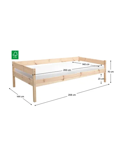 Pat, BENY, dormitor, 140x200 cm, molid natural | MobilaOK