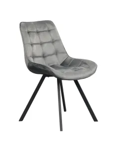 Scaun SAMIRA, sufragerie, 55x61x83 cm, Velvet și metal | MobilaOK