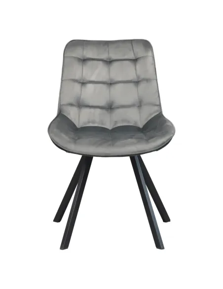 Scaun SAMIRA, sufragerie, 55x61x83 cm, Velvet și metal | MobilaOK