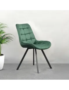 Scaun SAMIRA, dining, 55x61x83 cm, Velvet și metal | MobilaOK 2
