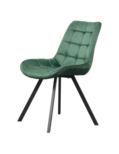 Scaun SAMIRA, dining, 55x61x83 cm, Velvet și metal | MobilaOK