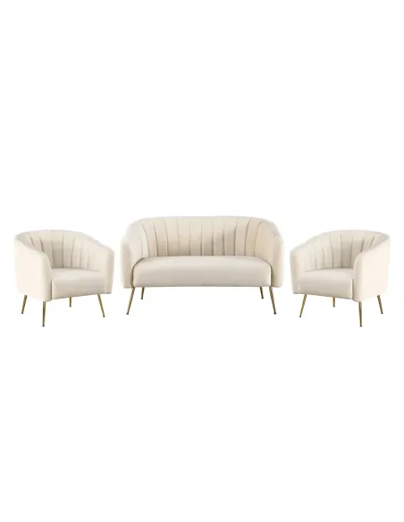 Fotoliu BAGY, Living/Dormitor/Birou, 78x78x78 cm, Velvet + Metal | MobilaOK
