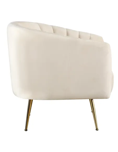 Fotoliu BAGY, Living/Dormitor/Birou, 78x78x78 cm, Velvet + Metal | MobilaOK