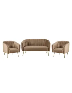 Fotoliu BAGY, Living/Dormitor/Birou, 78x78x78 cm, Velvet, Metal Crom-Auriu | MobilaOK 2