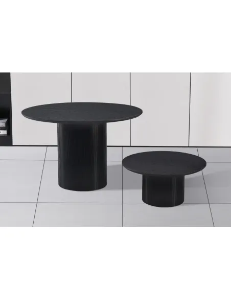 Măsuță de cafea MAHIR TYP 2 living, diametru 80 cm, MDF furniruit | MobilaOK