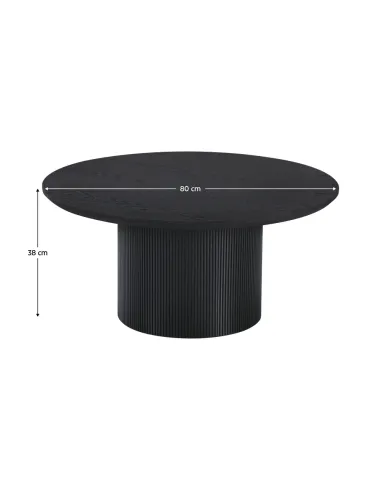 Măsuță de cafea MAHIR TYP 2 living, diametru 80 cm, MDF furniruit | MobilaOK