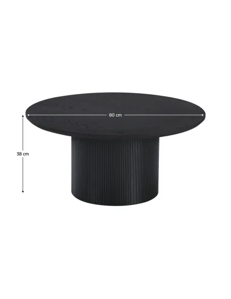 Măsuță de cafea MAHIR TYP 2 living, diametru 80 cm, MDF furniruit | MobilaOK