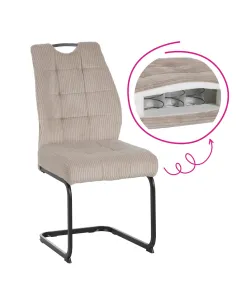 Scaun KELMA pentru living, 46x62.5x97 cm, tesatura si metal | MobilaOK