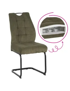 Scaun KELMA pentru living, 46x62.5x97 cm, Velvet și metal | MobilaOK
