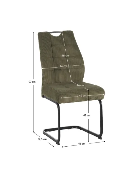 Scaun KELMA pentru living, 46x62.5x97 cm, Velvet și metal | MobilaOK