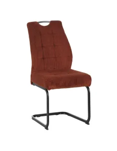 Scaun pentru sufragerie, teracota/negru, KELMA | MobilaOK 2