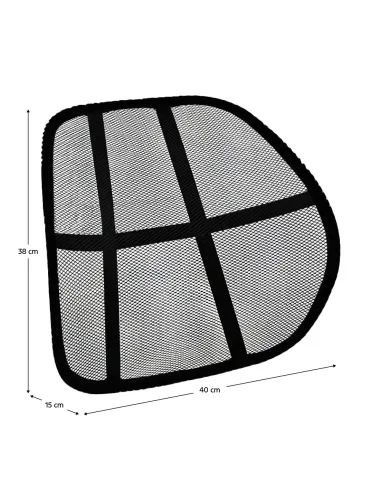 Spătar ergonomic BEKIO, birou, 40x15x38 cm, plasă textilă | MobilaOK