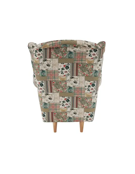 Fotoliu CHARLOT living, dormitor 86x105x82 cm, material textil patchwork, picioare lemn masiv | MobilaOK