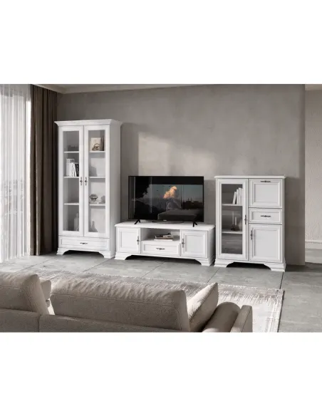 Măsuță TV KENTAK, living, 144x44x52 cm, PAL melaminat | MobilaOK