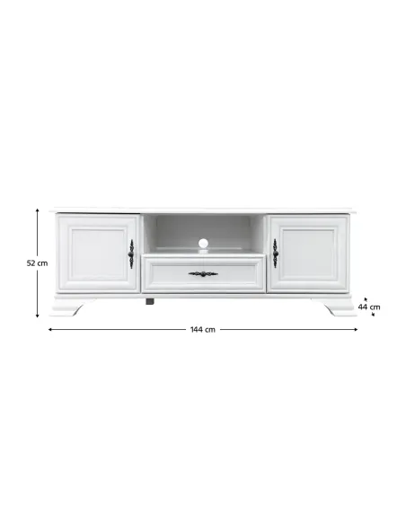 Măsuță TV KENTAK, living, 144x44x52 cm, PAL melaminat | MobilaOK