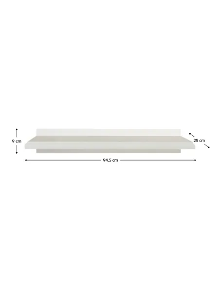 Poliță KENTAK POL95, living/dormitor, 94.5x25x9 cm, PAL melaminat | MobilaOK