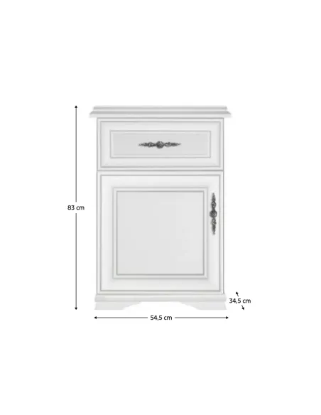 Comodă KENTAK pentru dormitor/hol, 54.5x34.5x83 cm, PAL melaminat | MobilaOK