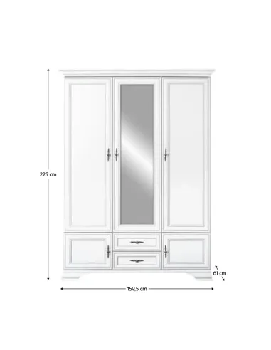 Dulap KENTAK, dormitor, 159.5x61x225 cm, PAL melaminat | MobilaOK