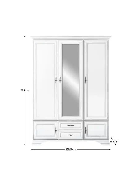 Dulap KENTAK, dormitor, 159.5x61x225 cm, PAL melaminat | MobilaOK
