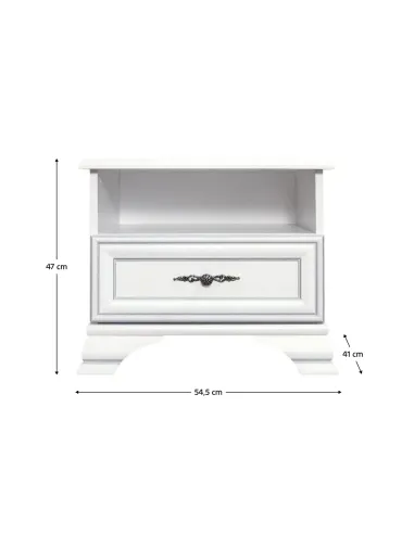 Noptieră KENTAK KOM1S pentru dormitor, 54.5x41x47 cm, PAL melaminat | MobilaOK