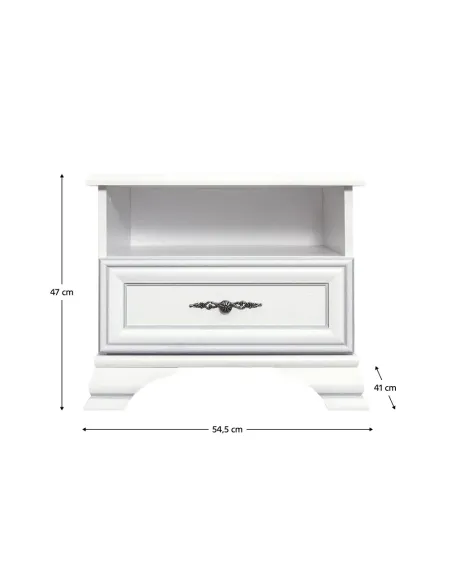 Noptieră KENTAK KOM1S pentru dormitor, 54.5x41x47 cm, PAL melaminat | MobilaOK