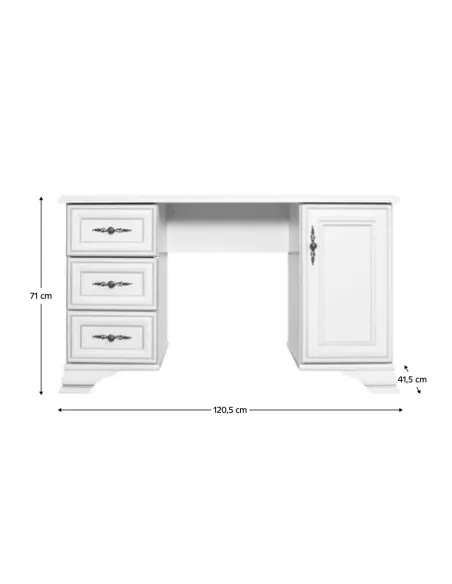 Masă de toaletă KENTAK TOL, baie, 120.5x41.5x71 cm, PAL melaminat | MobilaOK